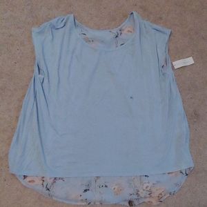 NY&CO XL slit back cap sleeve shirt